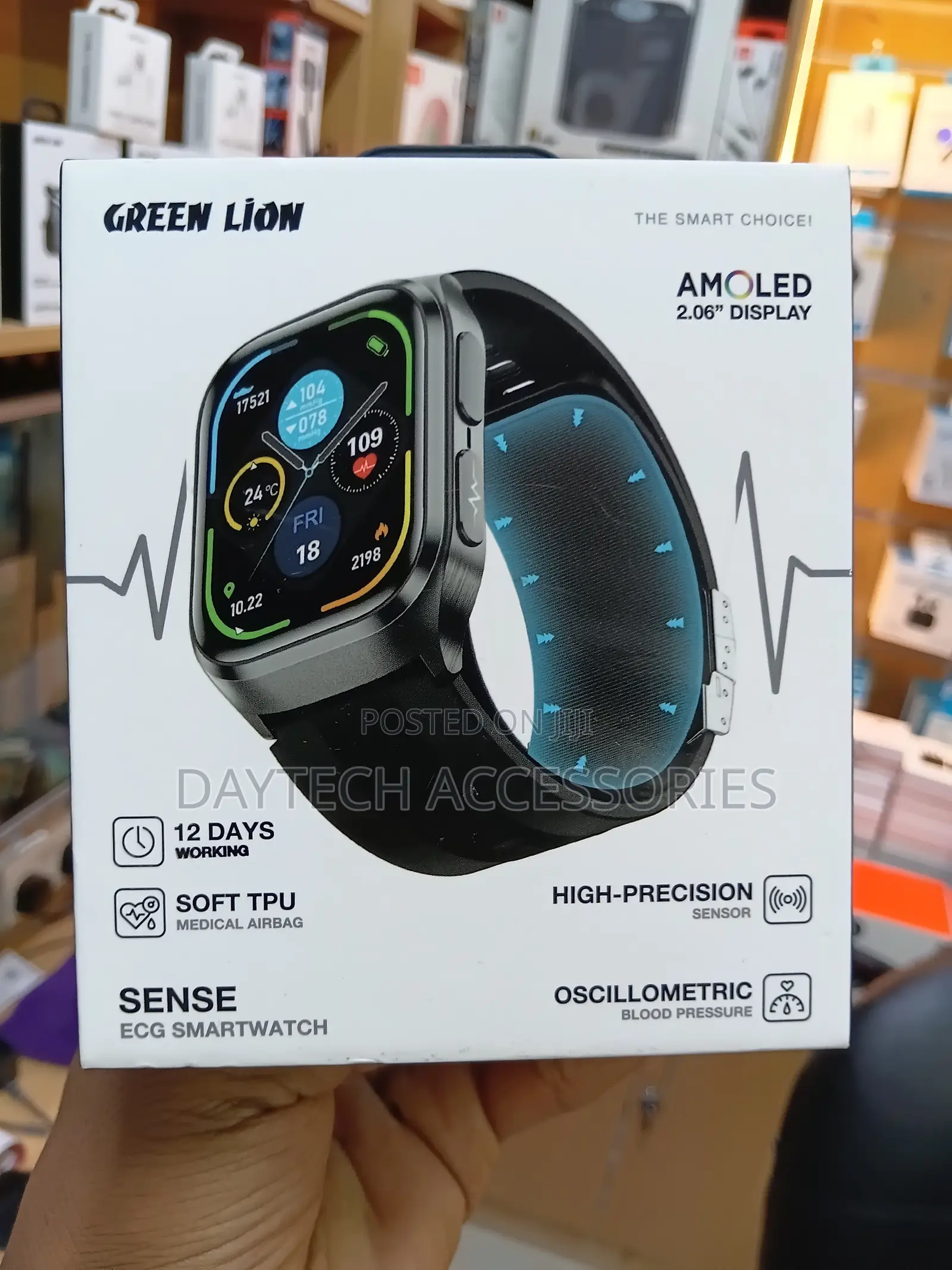 Green Lion Sense ECG Smart Watch (Model GL-SWA65)
