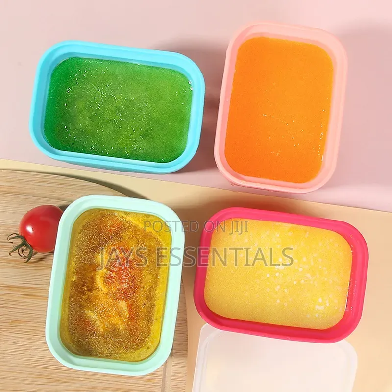 4pcs Silicone Food Storage Tubs : 250ml