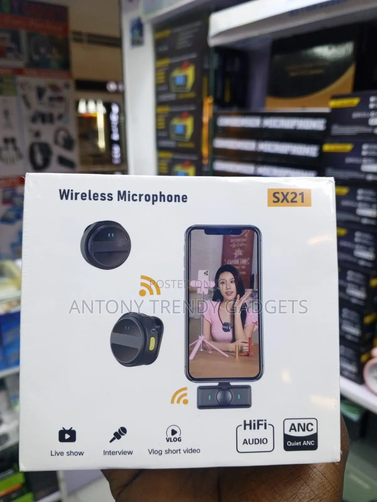 SX21 Wireless Microphone With ANC for Smartphones
