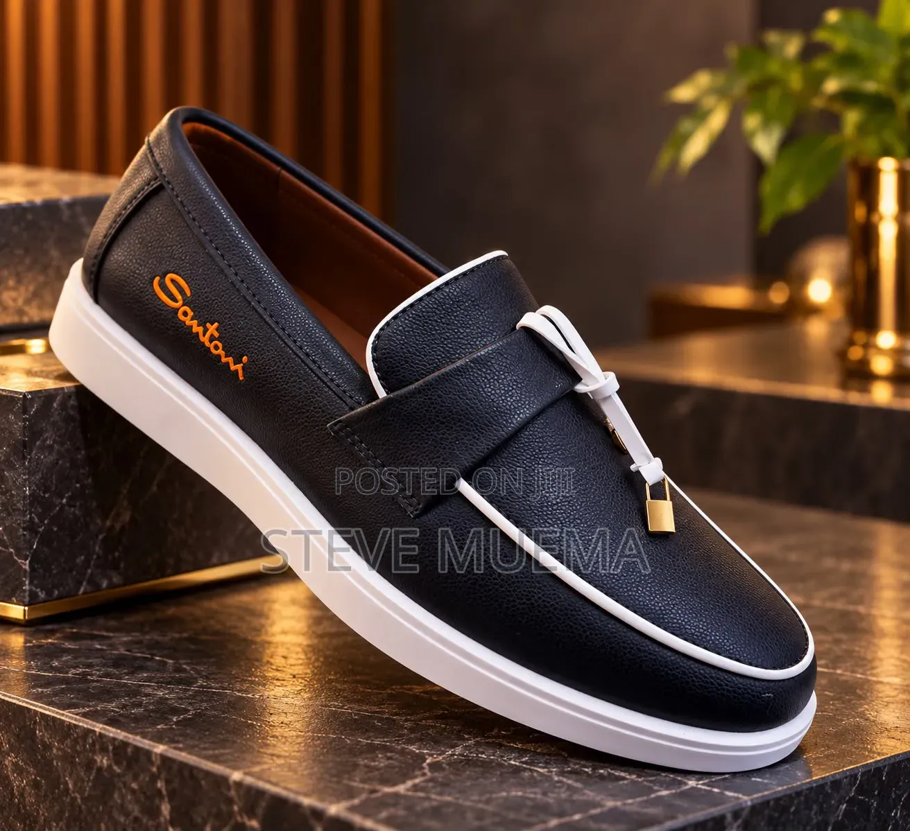 Santoni Leather Casual.