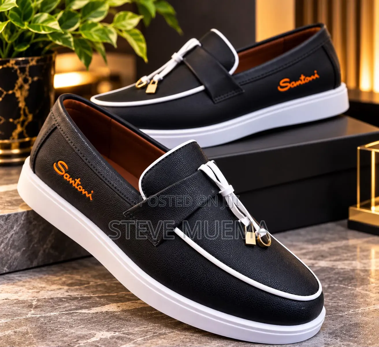 Santoni Leather Casual.