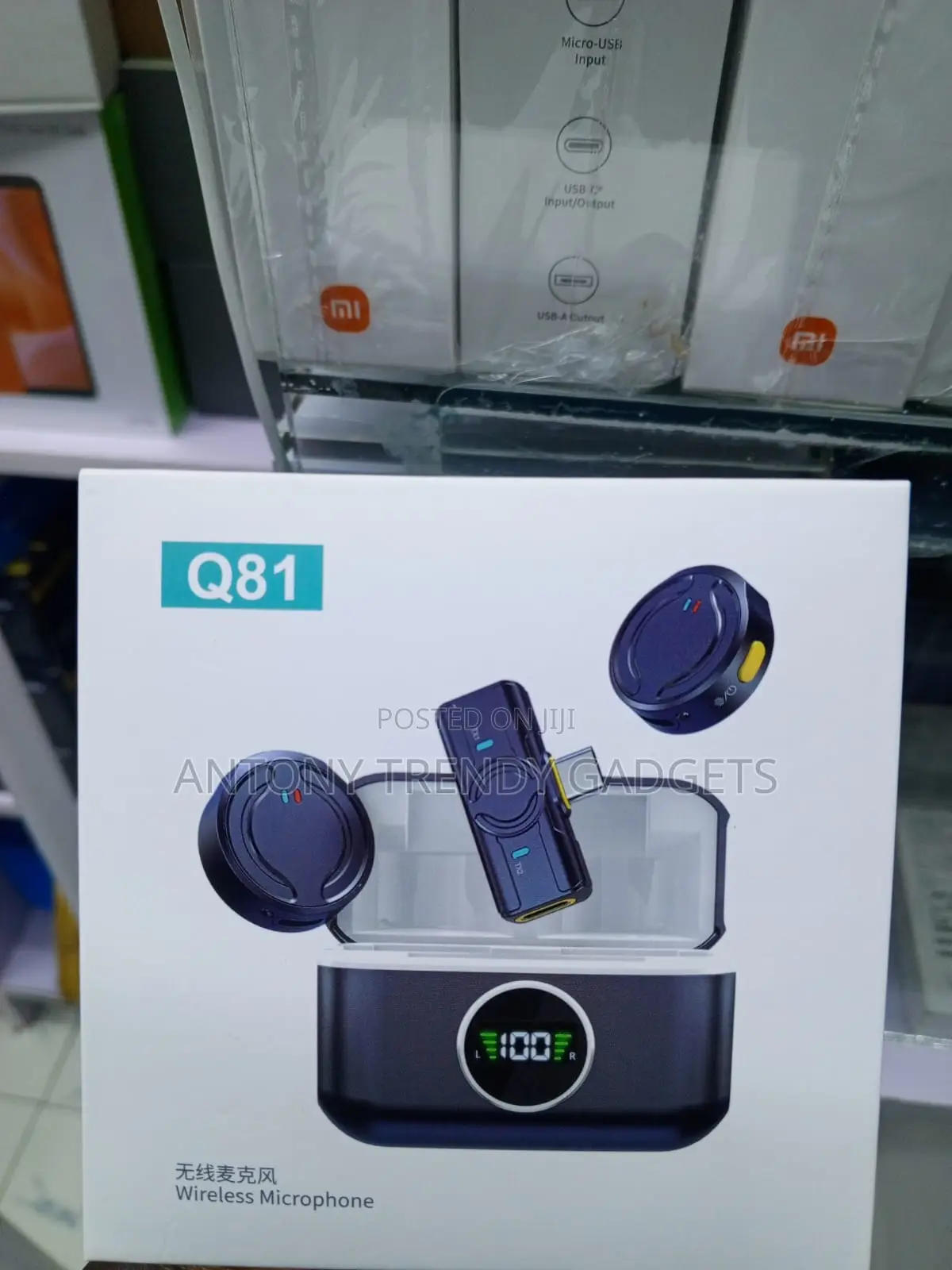 Q81 Dual Clip-on Wireless Lapel Mic for Smartphones