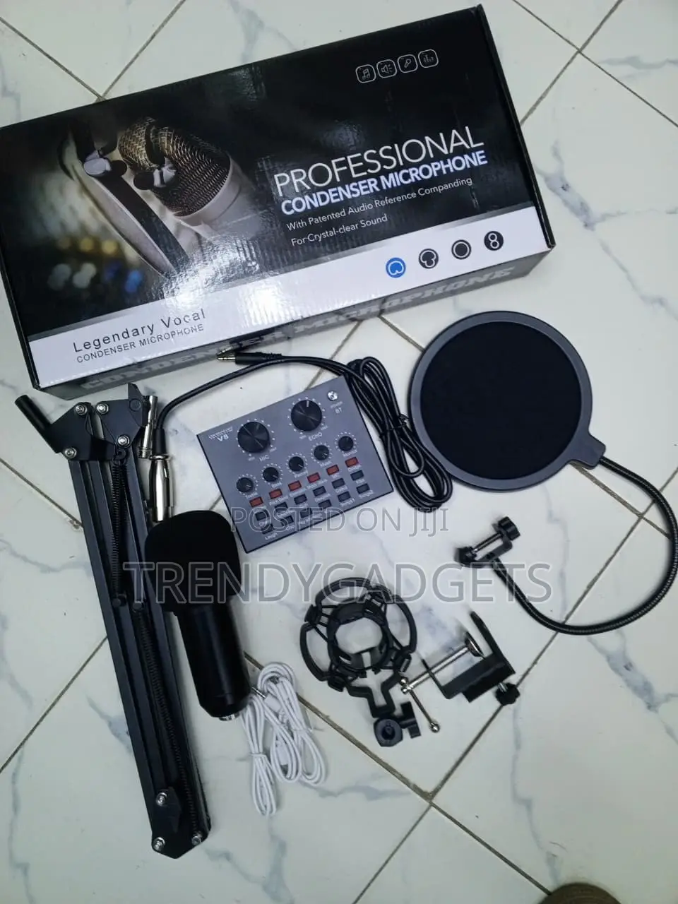 BM800 Condenser Microphone Kit With V8 Sound Card