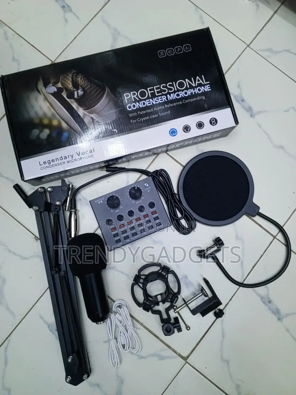 BM800 Condenser Microphone Kit With V8 Sound Card