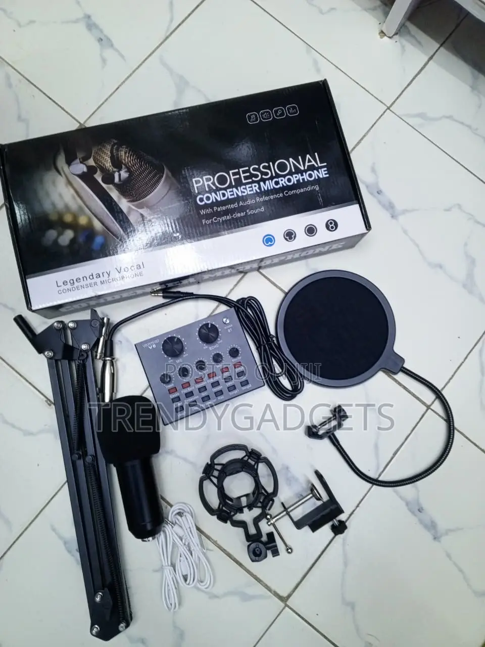 BM800 Studio Microphone Set With V8 Audio Mixer