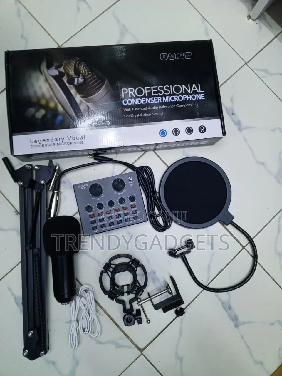 BM800 Vocal Microphone Bundle With V8 Live Sound Card