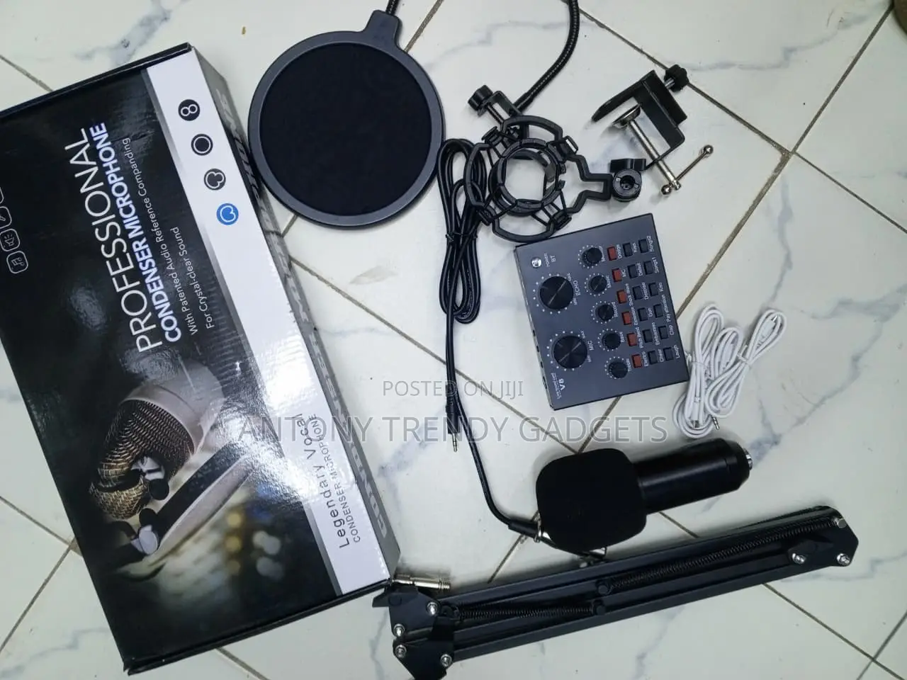 BM800 Recording Microphone Kit With Mixer and Boom Arm