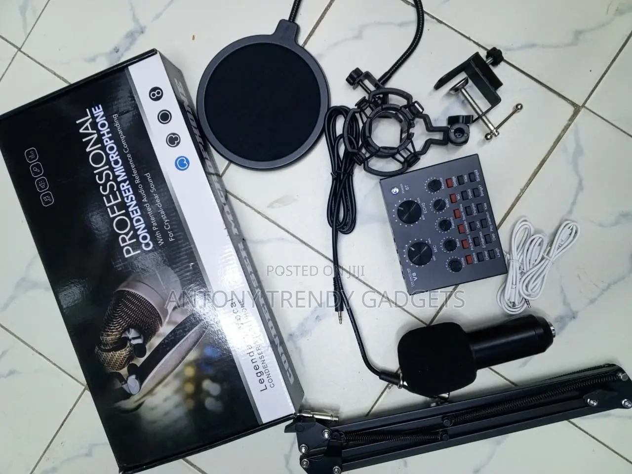 BM800 Podcast Mic Bundle With V8 Audio Interface