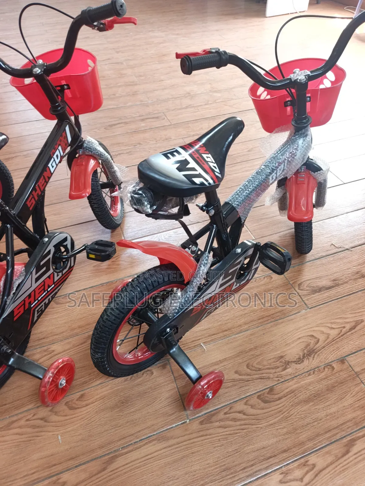 Shengdi Size 12 Kids Bike With Front Basket & Training Wheels