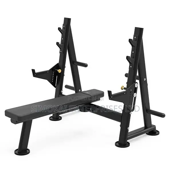 Heavy-Duty Commercial Bench Press With Safety Protection Hooks