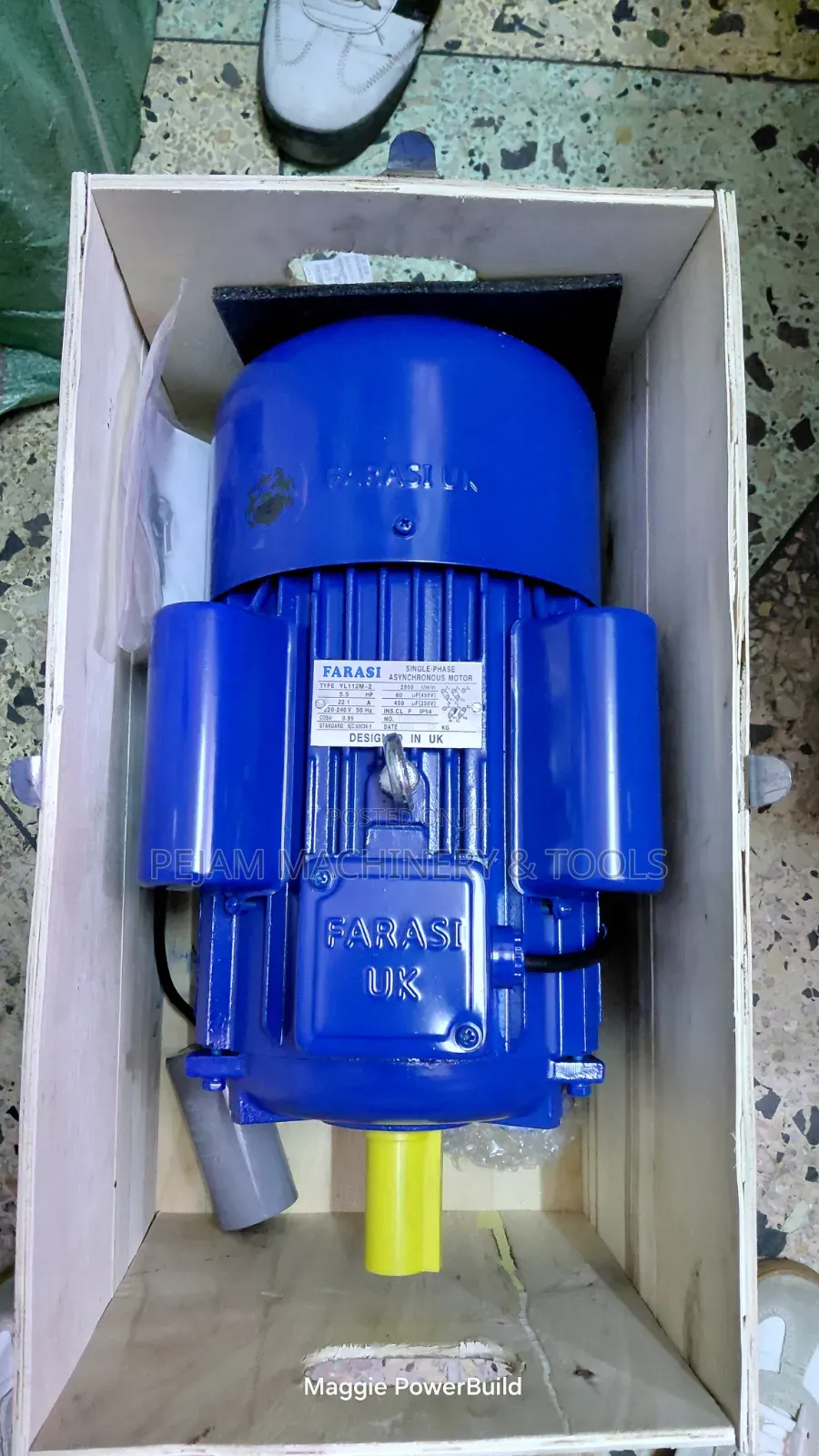 Farasi UK 5.5hp Single Phase 2800rpm Electric Motor With Copper Coil