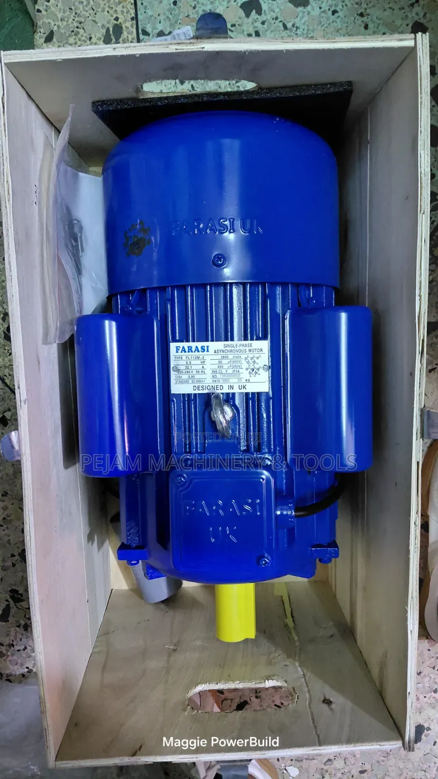 Farasi UK 5.5hp Single Phase 2800rpm Electric Motor With Copper Coil