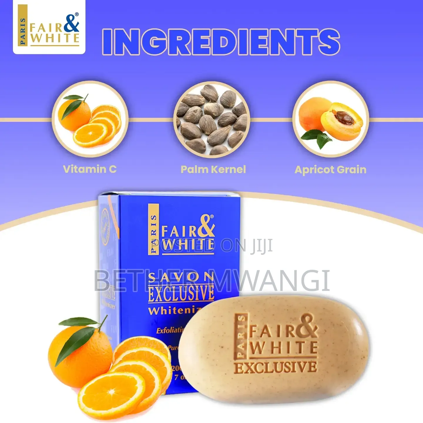 The Fair & White Exclusive Whitenizer Exfoliating Soap in Kenya
