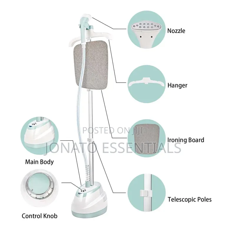 OK Silver Crest 2000W Standing Garment Steamer Ironing Board