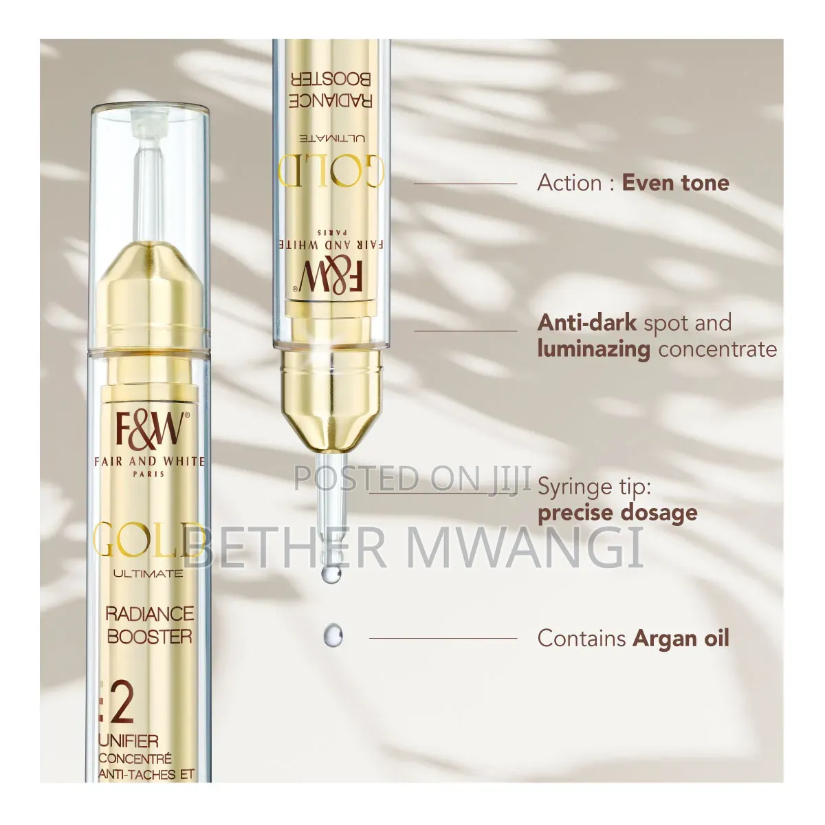 Fair & White (F&W) Gold Ultimate Radiance Booster 2 Unifier Éclatant
