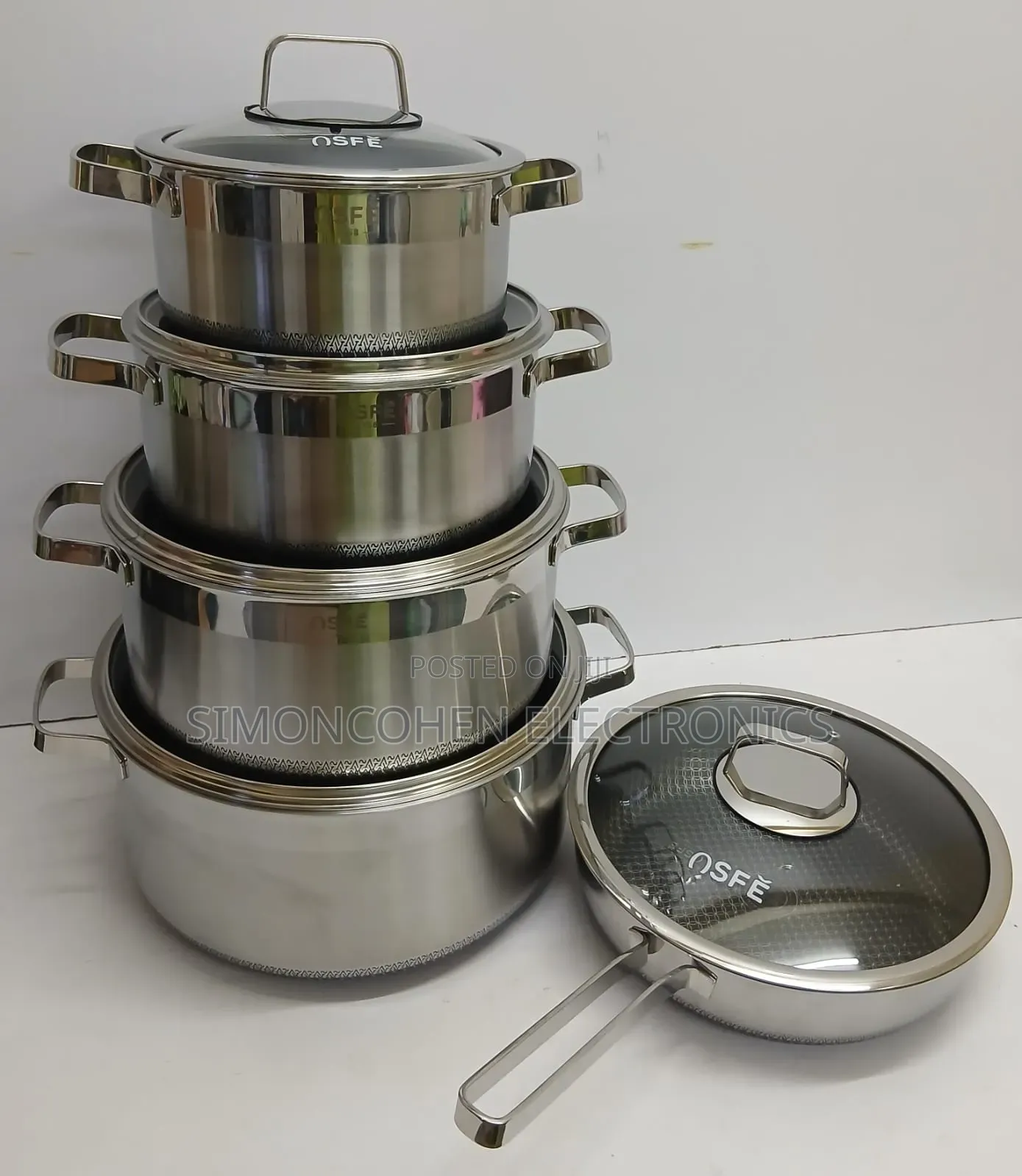 10pcs Premium Stainless Steel Cookware Set