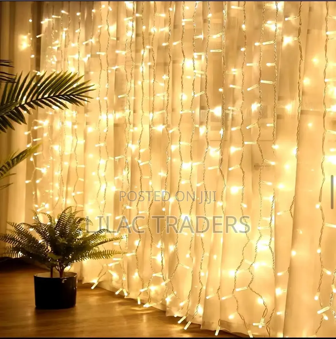 300 LED Window Curtain Lights With Connector Bli