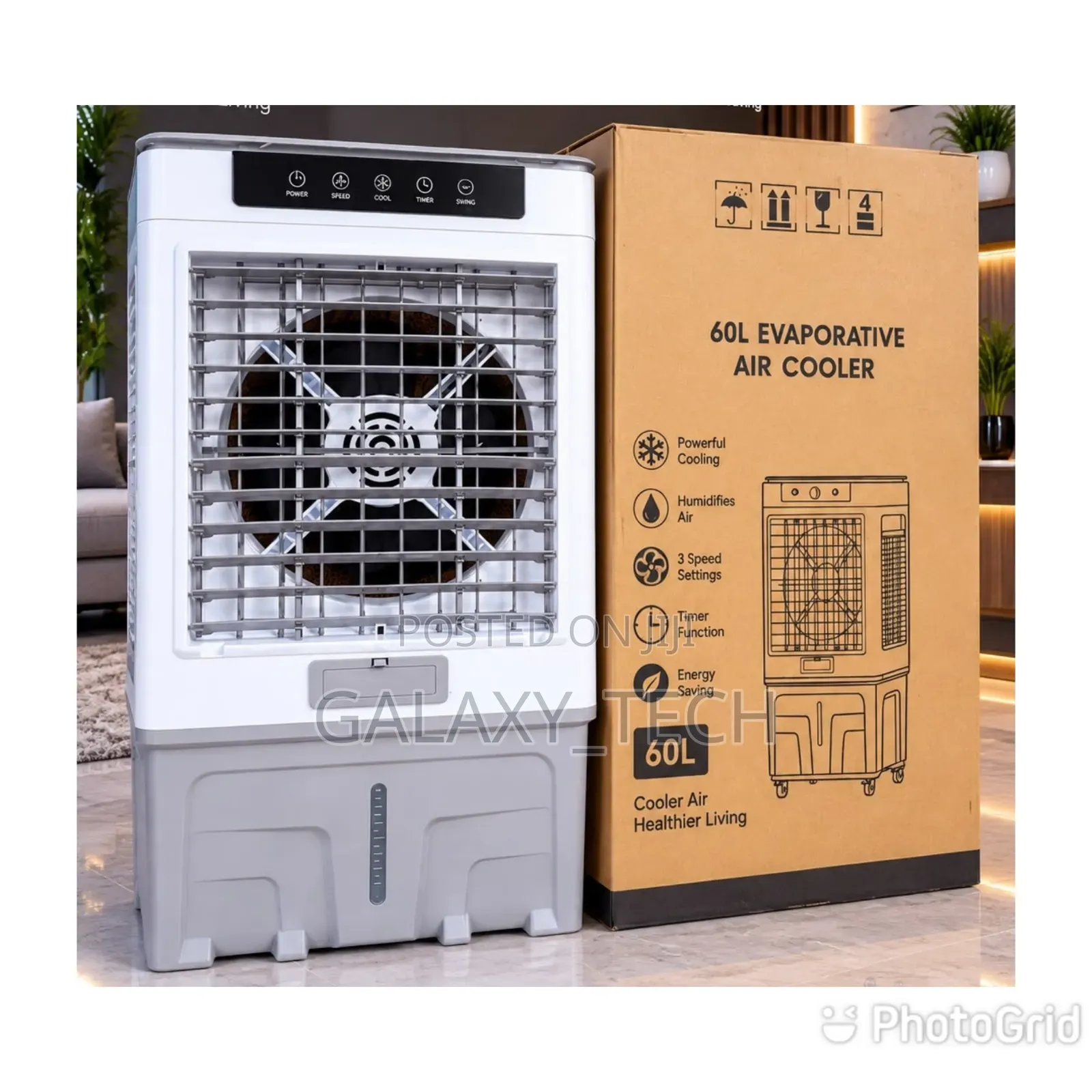 Starworth 60L Evaporative Air Cooler 60 Litres Cooler Fan 3 Speed