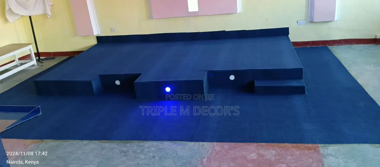 Stain Resistant Navy Blue Delta Carpet 4mm