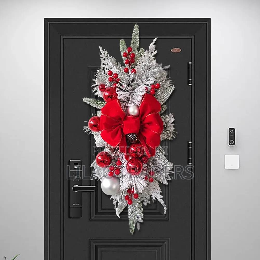 *Christmas Swag Wreath Pendants LED Lights Staircase Wreath Bli