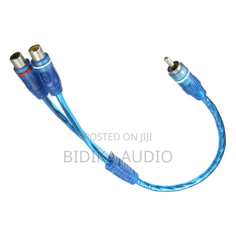 RCA Y Adapter Connector 1 Male to 2 Female,