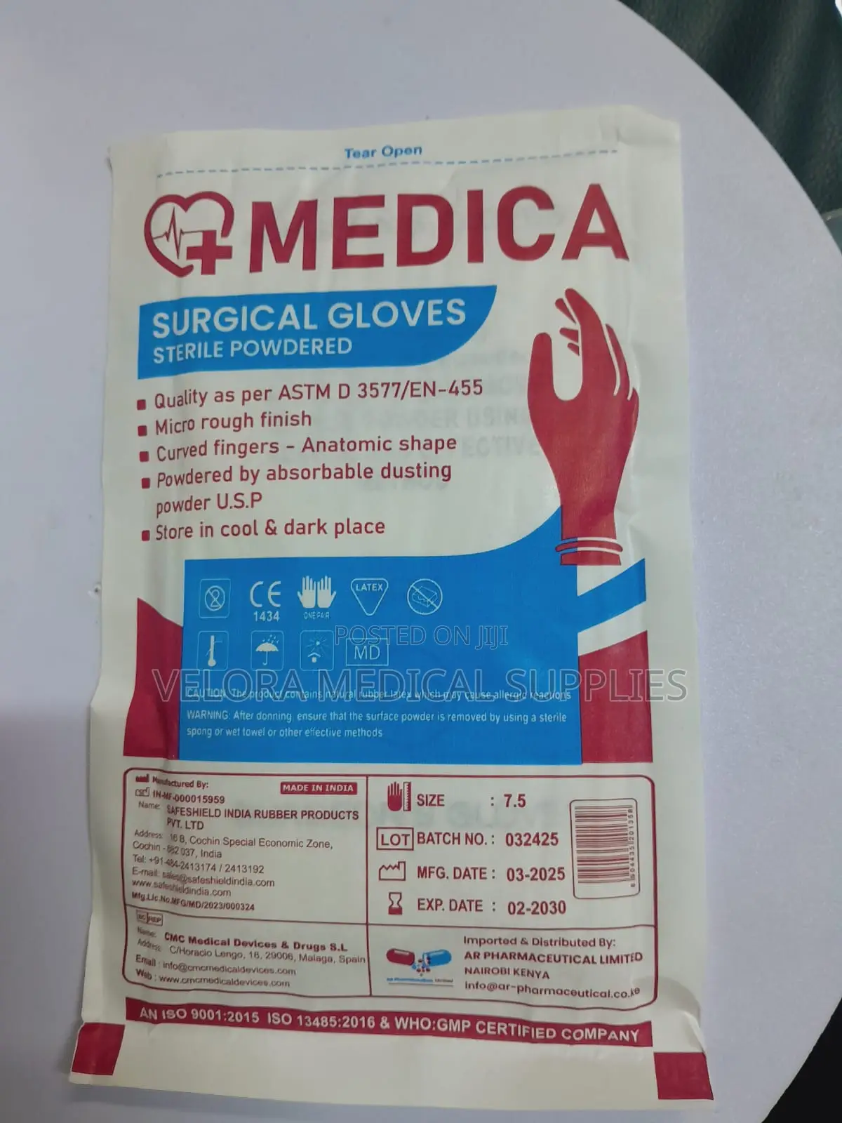 Sterile Powdered Latex Surgical Gloves – Medical Surgical Gloves(50pcs
