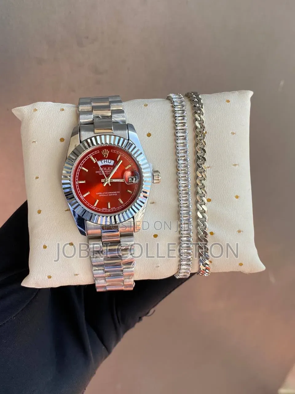 Silver Strapped Ladies Rolex Watch X Bracelet