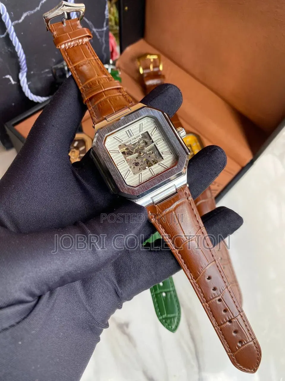 Automatic Patek Philippe Leather Strap Gents Watch