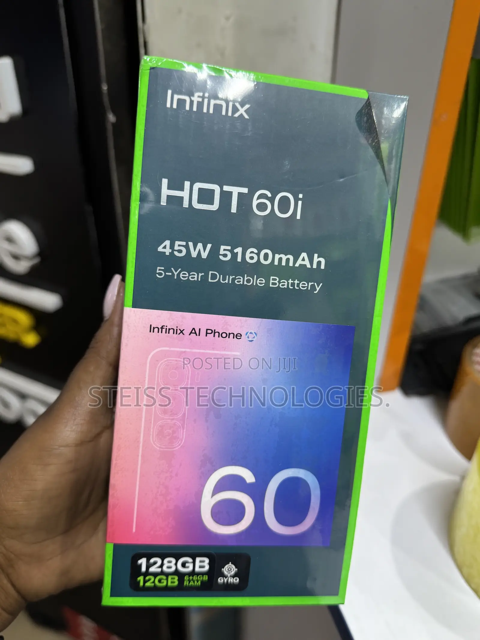 New Infinix Hot 60i 128 GB Black