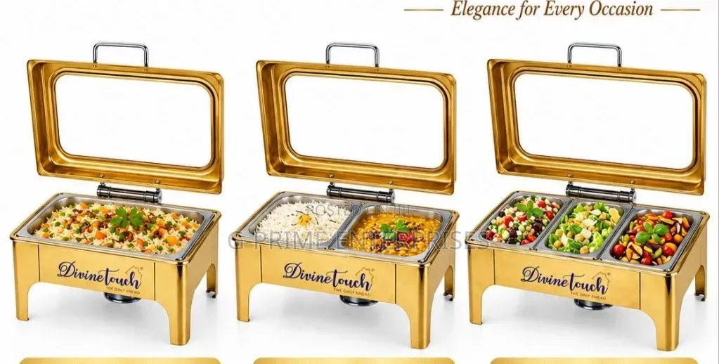 Gold Chafing Dishes for Buffet Food Warmers