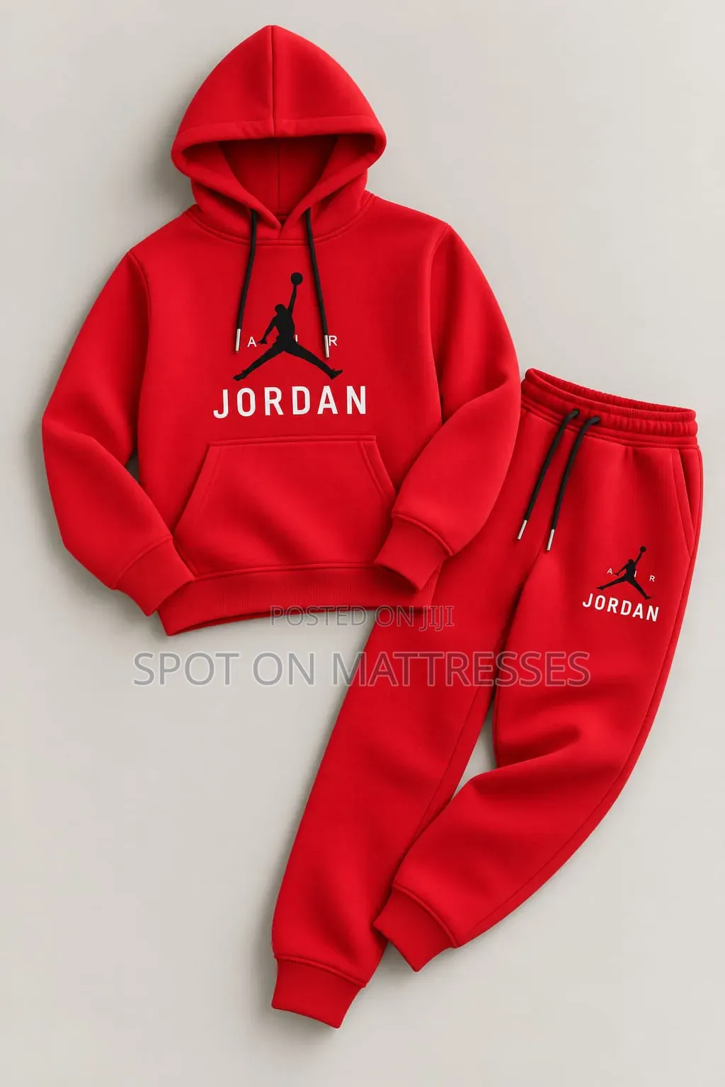 Heavy Cotton Jordan Boys Tracksuits. Age 2-16 Years. Grey/Black&Red.