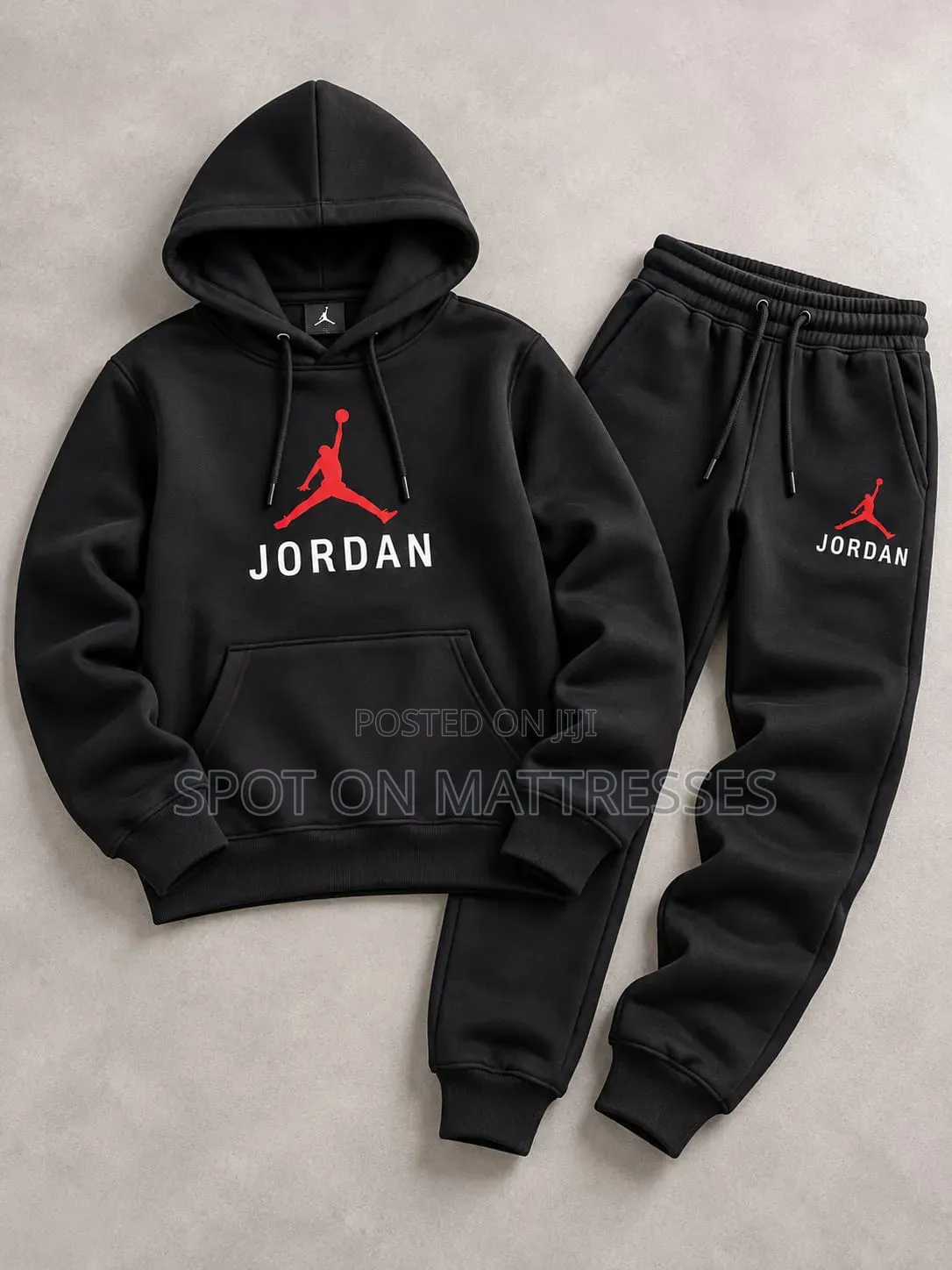 Heavy Cotton Jordan Boys Tracksuits. Age 2-16 Years. Grey/Black&Red.