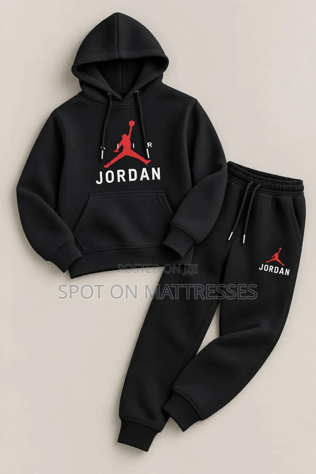 Heavy Cotton Jordan Boys Tracksuits. Age 2-16 Years. Grey/Black&Red.