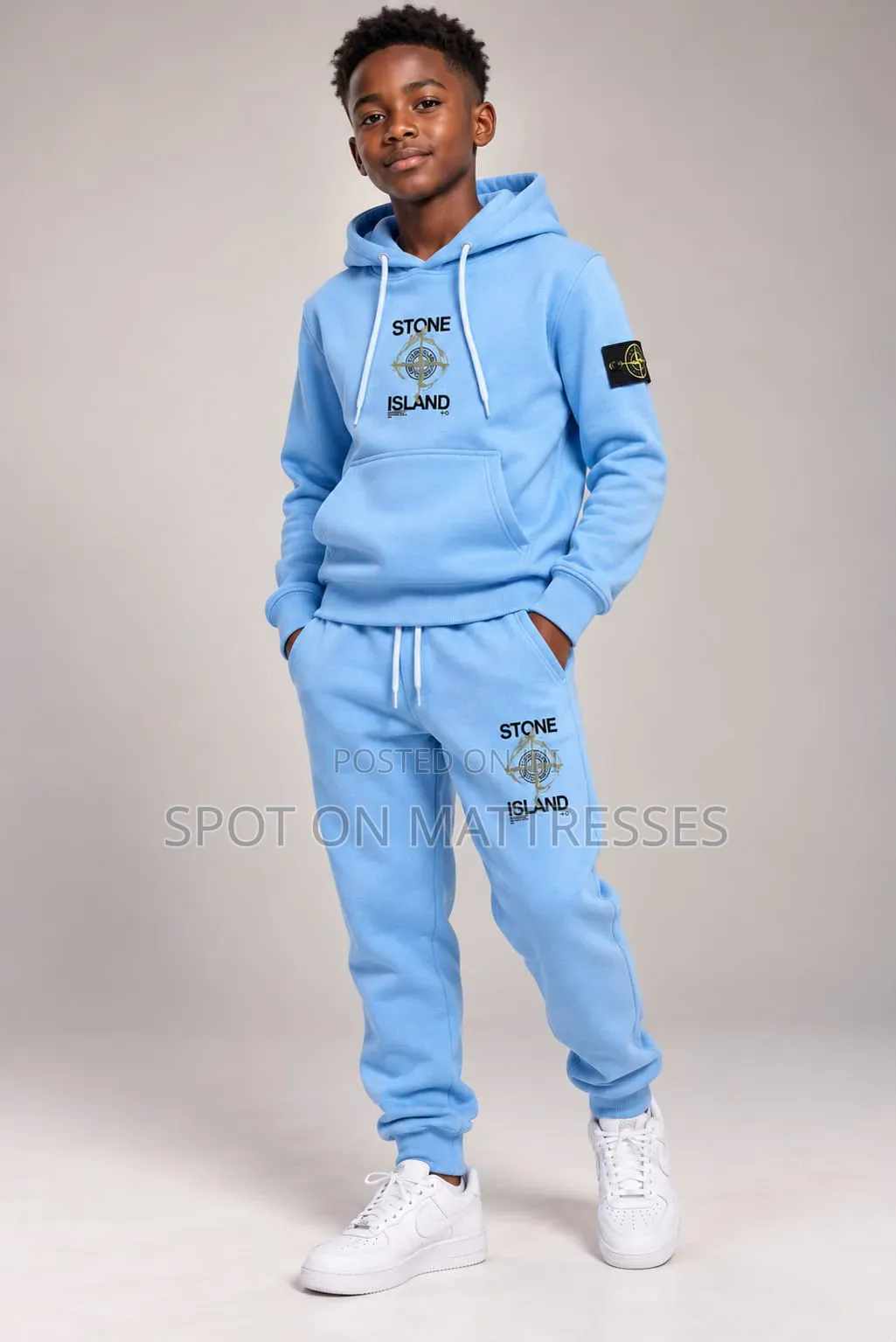Elegant Tracksuits for the Boys. Sky Blue & Light Grey. Ages 2-16yrs.
