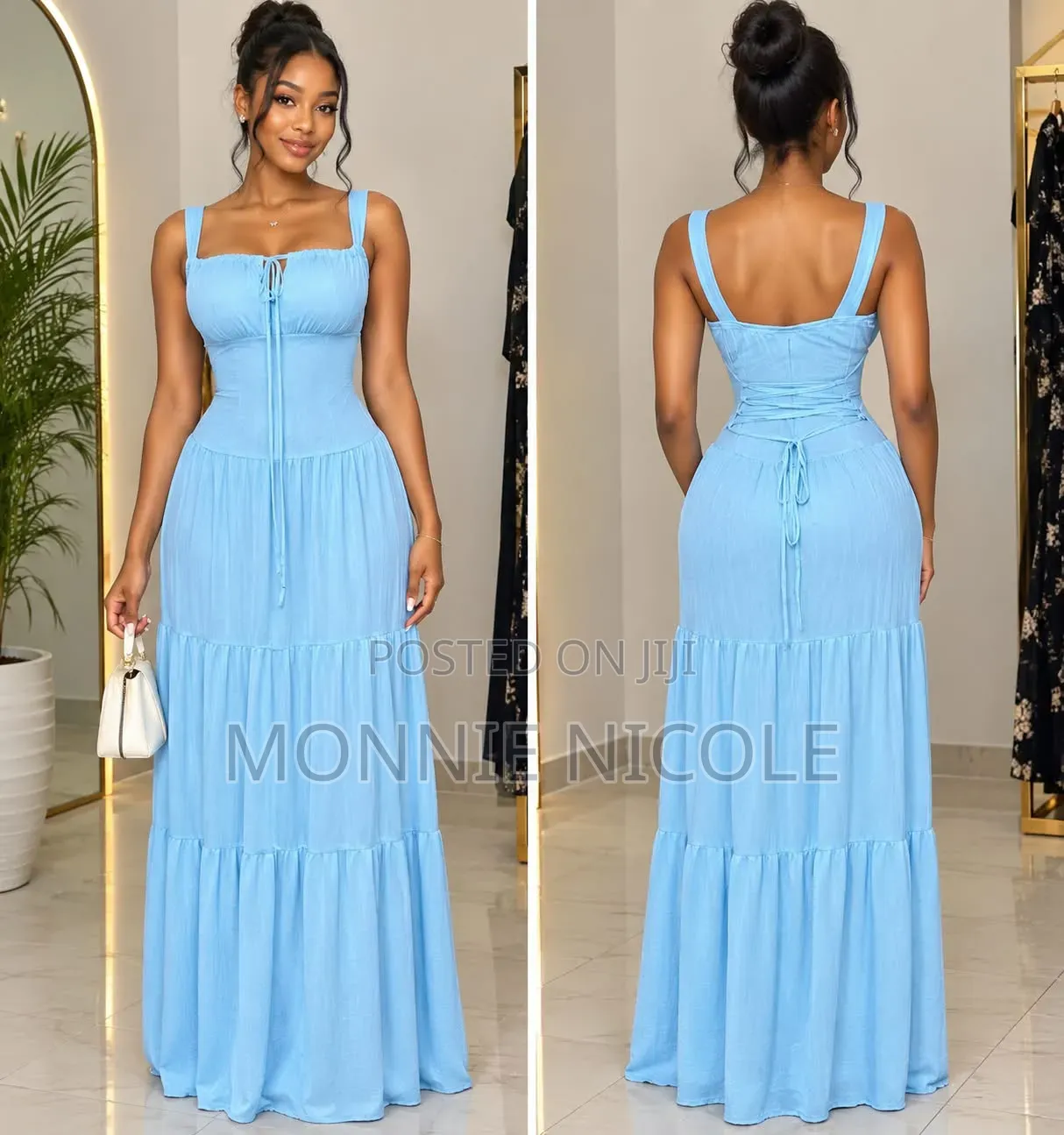 Fashion Sleeveless Spaghetti Straps Long Beach Sun Dress