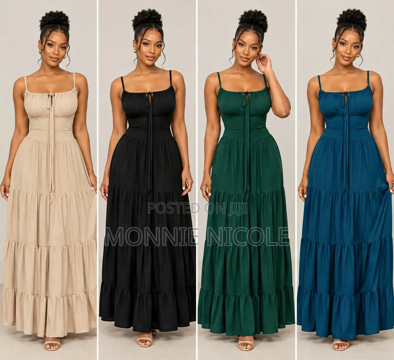 Fashion Sleeveless Spaghetti Straps Long Beach Sun Dress