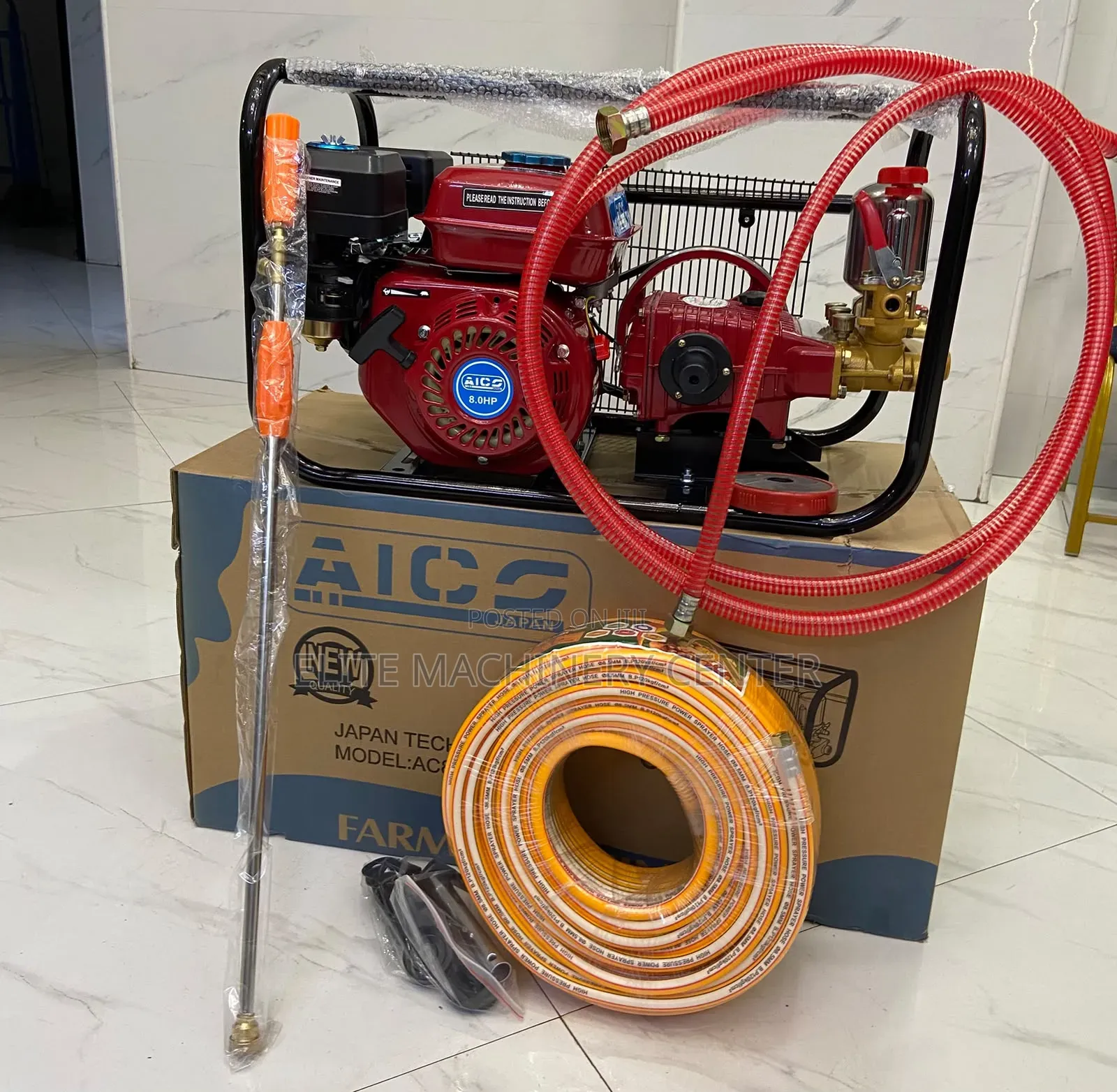 Aico Japan AC835PS 8.0 HP Petrol Engine Trolley Sprayer