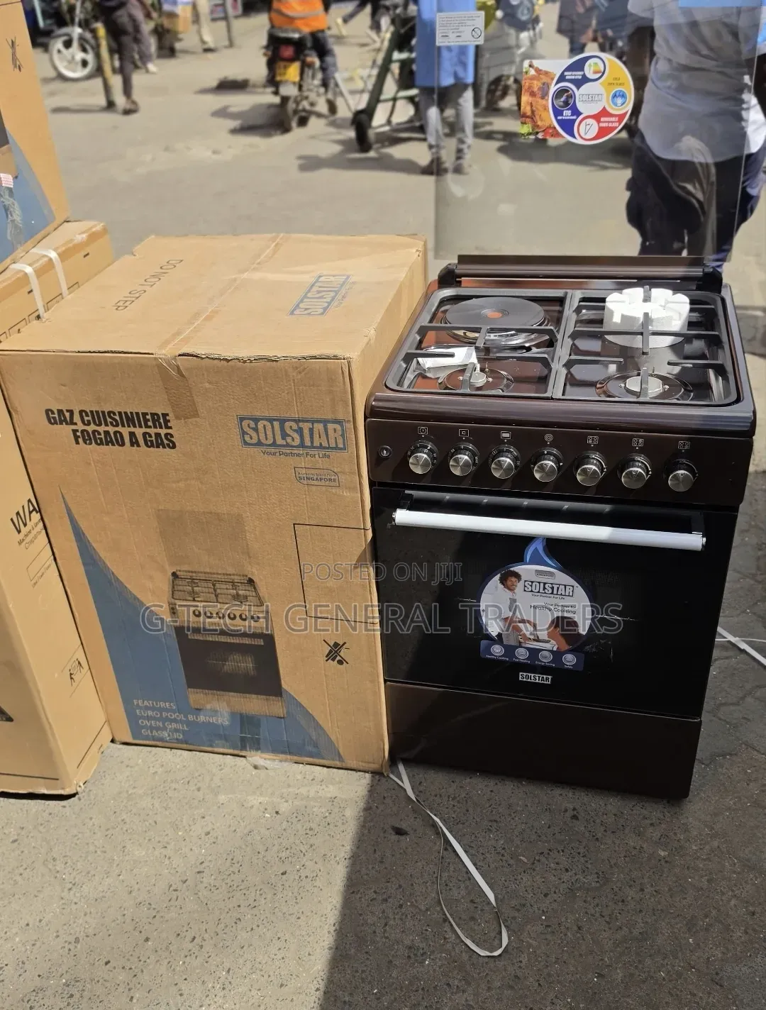Solstar 3 Gas + 1 Electric 60×60 Cooker With Sensor