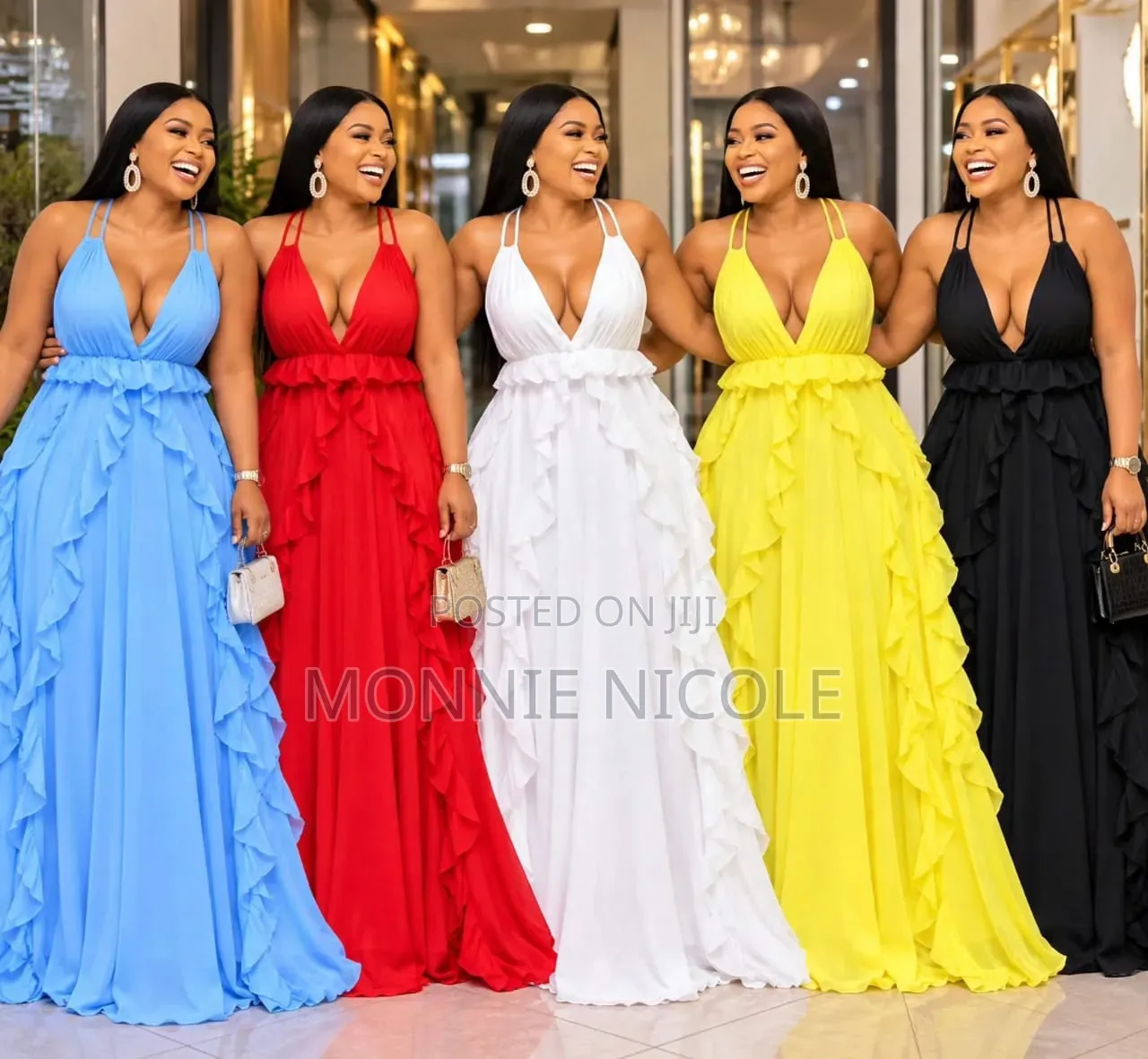 Lorenze Fashion Summer Ruffle Maxi Dress