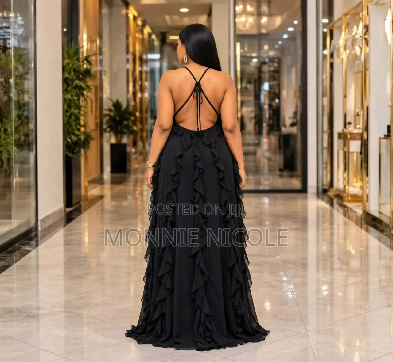 Lorenze Fashion Summer Ruffle Maxi Dress