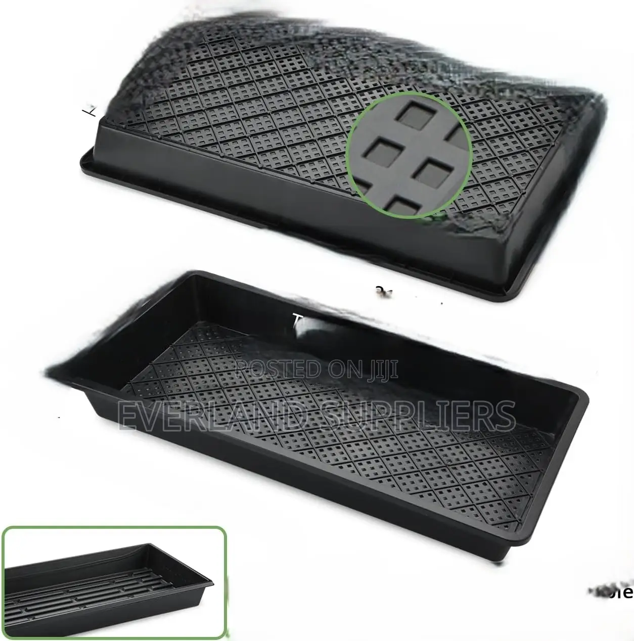 Heavy-Duty Hydroponic Trays - With Holes
