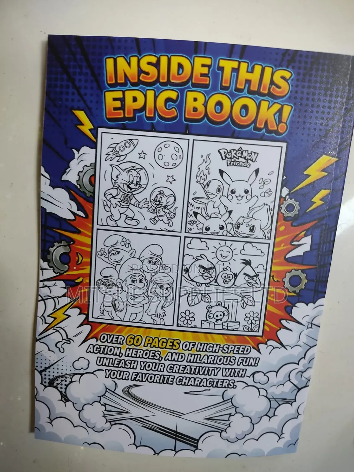 Teenage Boys Colouring Book With Cartoon 21x29cm