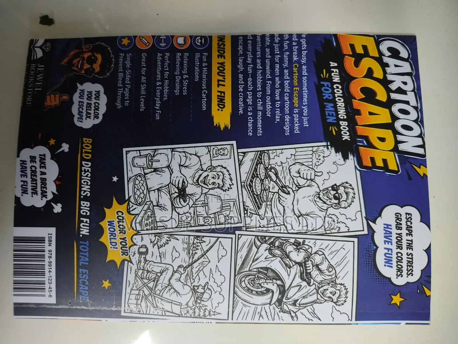 Teenage Boys Colouring Book With Cartoon Characters/Gift 21x29cm