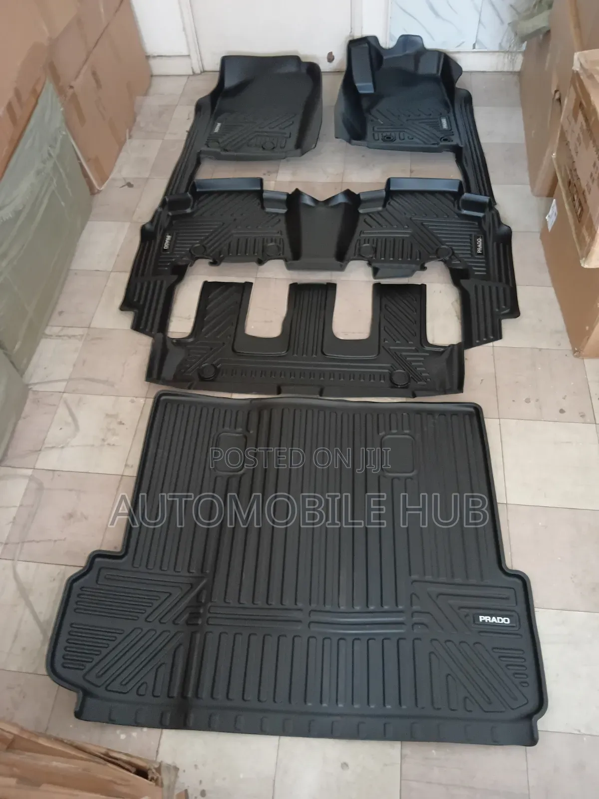 Toyota Prado LC150 Custom 5D Floor Liners + Cargo Trunk Mat Set