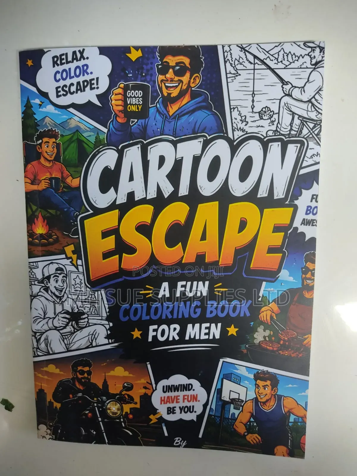 Teenage Boys Colouring Book With Cartoon Characters/Gift 21x29cm