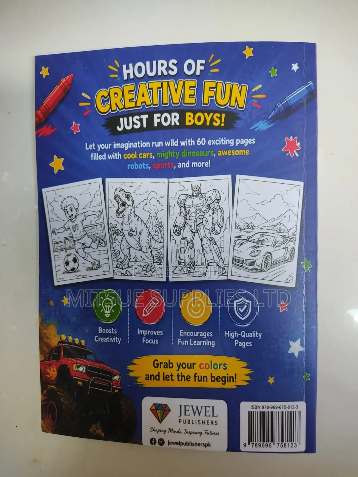Toddler Boys Creative Colouring Book 21x29cm