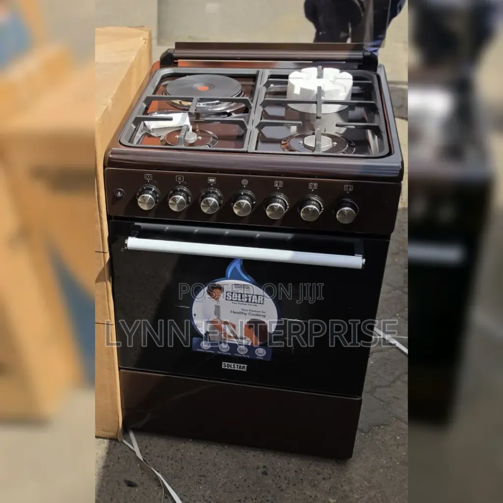 Solstar 60*60- 3Gas + 1 Electric Standing Cooker With Electric Oven