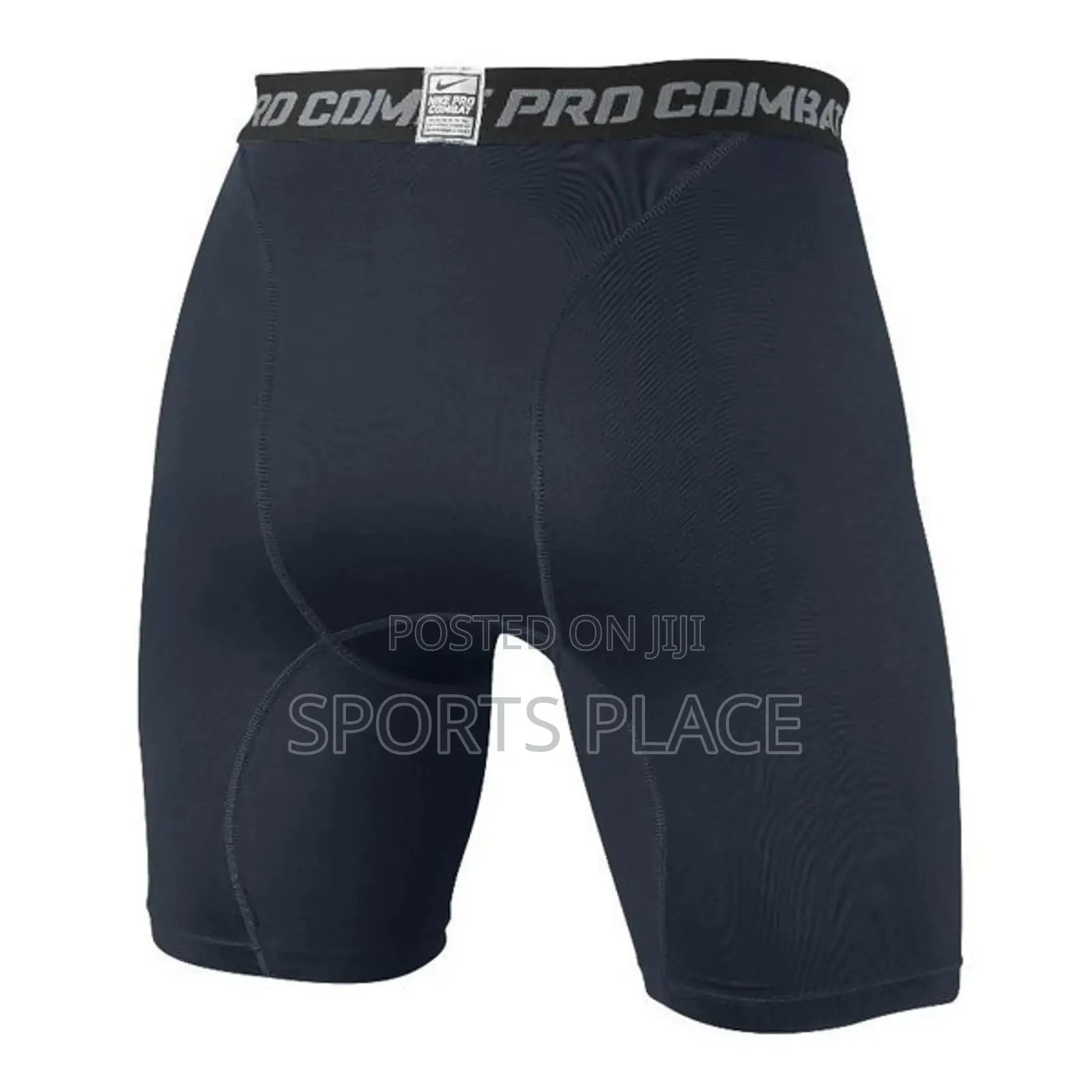 Navy Blue Men's Short Compression Leggings - Sports/Gym