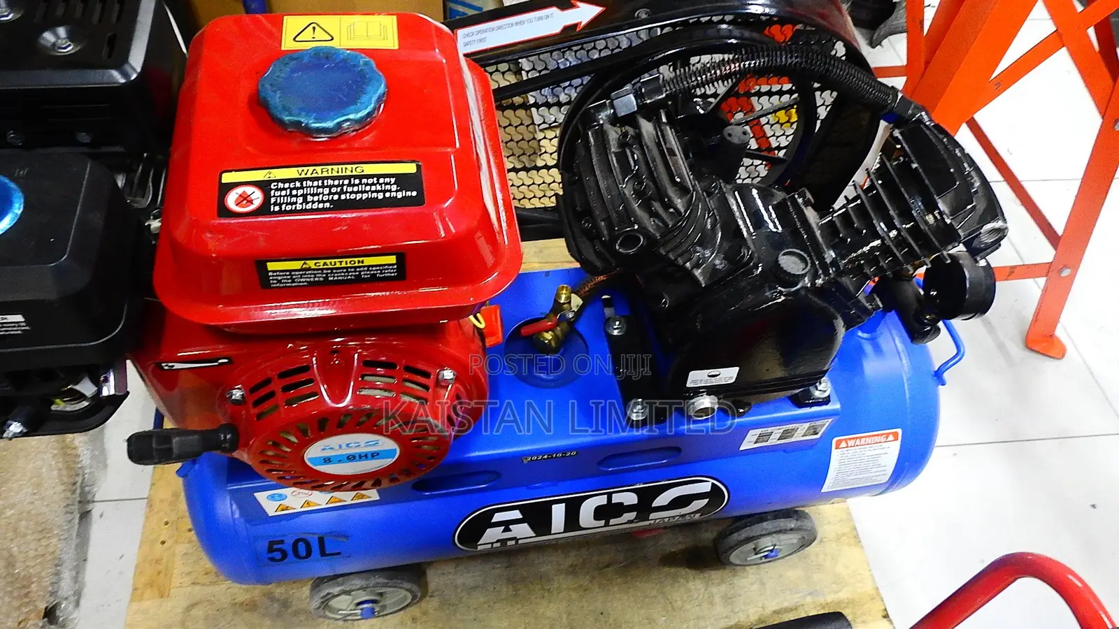 Petrol 50L Air Compressor With Double Spiton