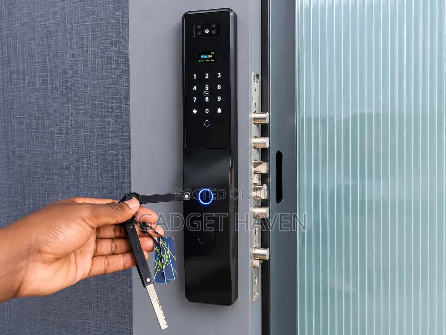 Wi-Fi Smart Door Lock With Face Recognition, Fingerprint and Password